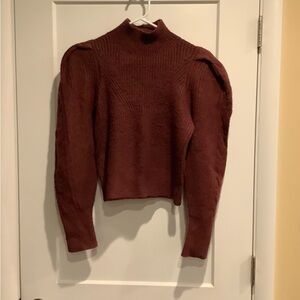 Women's Burgundy Turtleneck Sweater